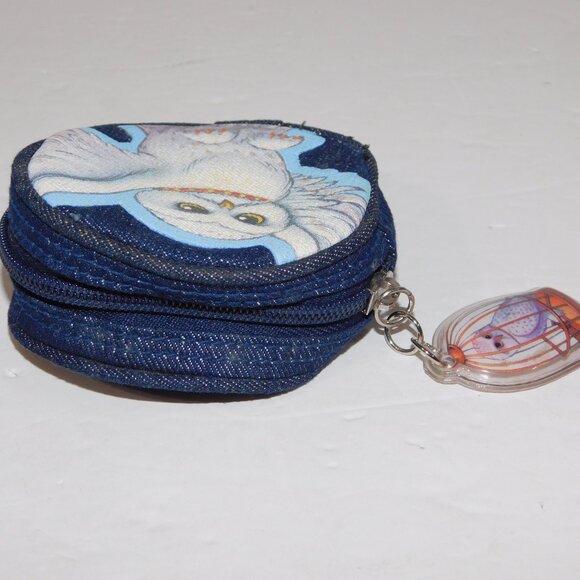 Harry Potter 2001 Hedwig Owl 3,.5" Round Coin Purse Warner Bros - Picture 2 of 7